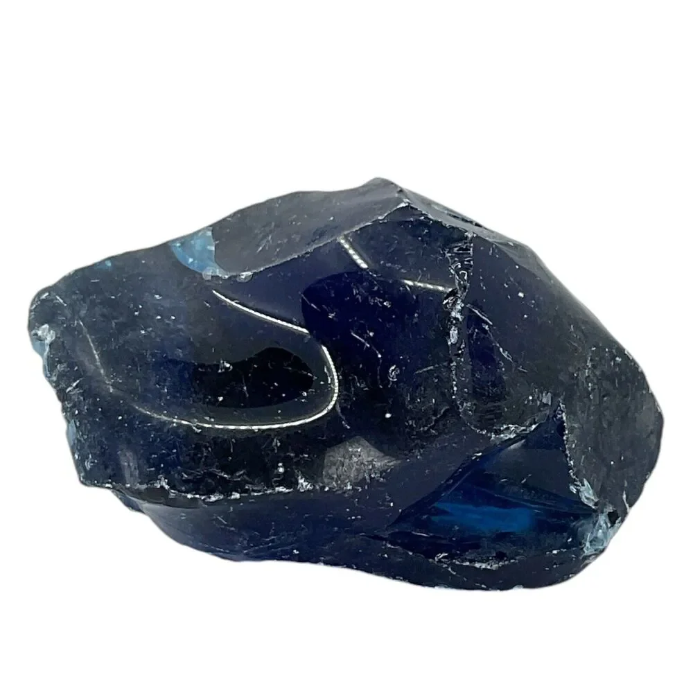 Cobalt Translucent‎ Art Glass Cullet Glowing Manganese Slag Glass #4GX237